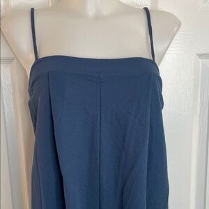 ZARA BLUE SQUARE NECK ADJUSTABLE SPAGHETTI STRAPS BACK ELASTIC ROMPER SZ SMALL